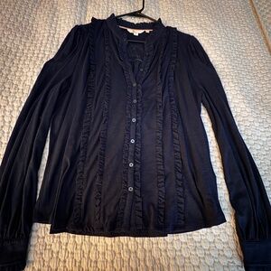 Boden, XL, NAVY, ruffle, soft, t-shirt fabric